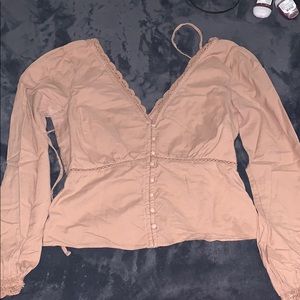 Women’s long sleeve v neck top